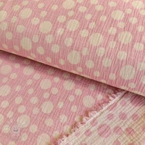 Dvojitá gázovina/mušelín JACQUARD Dots pink - muselin, mušelín, mušelín metráž, dvojita gazovina, mušelin, mušelin latka, muselin latka, dvojita gazovina muselin, gazovina latka, bavlnený mušelín, takoy muselin, bubulakovo muselin, trojita gazovina, mušelín cena, latky muselin, bavlneny muselin, dvojita gazovina metraz, gazovina muselin, muselin vzorovany