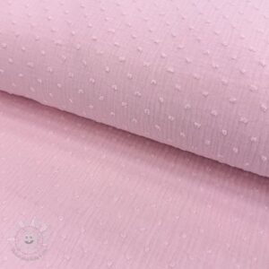 Dvojitá gázovina/mušelín DOBBY light pink - muselin, mušelín, mušelín metráž, dvojita gazovina, mušelin, mušelin latka, muselin latka, dvojita gazovina muselin, gazovina latka, bavlnený mušelín, takoy muselin, bubulakovo muselin, trojita gazovina, mušelín cena, latky muselin, bavlneny muselin, dvojita gazovina metraz, gazovina muselin, muselin vzorovany