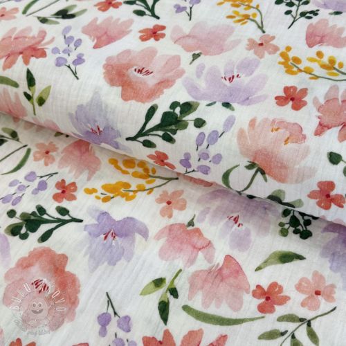 Dvojitá gázovina/mušelín Big summer flowers digital print - muselin, mušelín, mušelín metráž, dvojita gazovina, mušelin, mušelin latka, muselin latka, dvojita gazovina muselin, gazovina latka, bavlnený mušelín, takoy muselin, bubulakovo muselin, trojita gazovina, mušelín cena, latky muselin, bavlneny muselin, dvojita gazovina metraz, gazovina muselin, muselin vzorovany