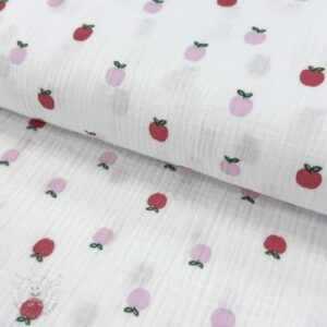 Dvojitá gázovina/mušelín Fruits apple white - muselin, mušelín, mušelín metráž, dvojita gazovina, mušelin, mušelin latka, muselin latka, dvojita gazovina muselin, gazovina latka, bavlnený mušelín, takoy muselin, bubulakovo muselin, trojita gazovina, mušelín cena, latky muselin, bavlneny muselin, dvojita gazovina metraz, gazovina muselin, muselin vzorovany