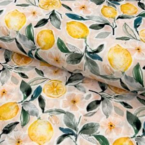 Dvojitá gázovina/mušelín Fresh lemons digital print - muselin, mušelín, mušelín metráž, dvojita gazovina, mušelin, mušelin latka, muselin latka, dvojita gazovina muselin, gazovina latka, bavlnený mušelín, takoy muselin, bubulakovo muselin, trojita gazovina, mušelín cena, latky muselin, bavlneny muselin, dvojita gazovina metraz, gazovina muselin, muselin vzorovany