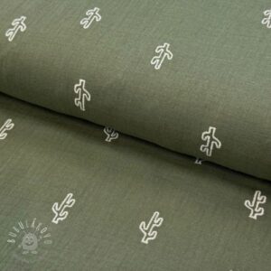 Dvojitá gázovina/mušelín EMBROIDERY Cactus green - muselin, mušelín, mušelín metráž, dvojita gazovina, mušelin, mušelin latka, muselin latka, dvojita gazovina muselin, gazovina latka, bavlnený mušelín, takoy muselin, bubulakovo muselin, trojita gazovina, mušelín cena, latky muselin, bavlneny muselin, dvojita gazovina metraz, gazovina muselin, muselin vzorovany