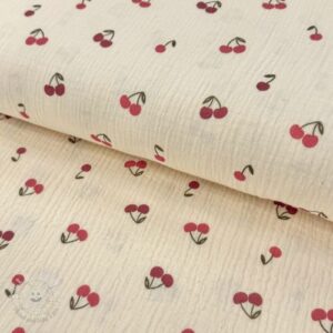 Dvojitá gázovina/mušelín Fruits cherry natural - muselin, mušelín, mušelín metráž, dvojita gazovina, mušelin, mušelin latka, muselin latka, dvojita gazovina muselin, gazovina latka, bavlnený mušelín, takoy muselin, bubulakovo muselin, trojita gazovina, mušelín cena, latky muselin, bavlneny muselin, dvojita gazovina metraz, gazovina muselin, muselin vzorovany