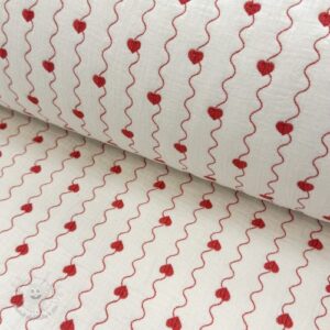 Dvojitá gázovina/mušelín STEPPED Heart - muselin, mušelín, mušelín metráž, dvojita gazovina, mušelin, mušelin latka, muselin latka, dvojita gazovina muselin, gazovina latka, bavlnený mušelín, takoy muselin, bubulakovo muselin, trojita gazovina, mušelín cena, latky muselin, bavlneny muselin, dvojita gazovina metraz, gazovina muselin, muselin vzorovany