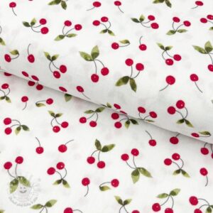 Dvojitá gázovina/mušelín Cherries white digital print - muselin, mušelín, mušelín metráž, dvojita gazovina, mušelin, mušelin latka, muselin latka, dvojita gazovina muselin, gazovina latka, bavlnený mušelín, takoy muselin, bubulakovo muselin, trojita gazovina, mušelín cena, latky muselin, bavlneny muselin, dvojita gazovina metraz, gazovina muselin, muselin vzorovany